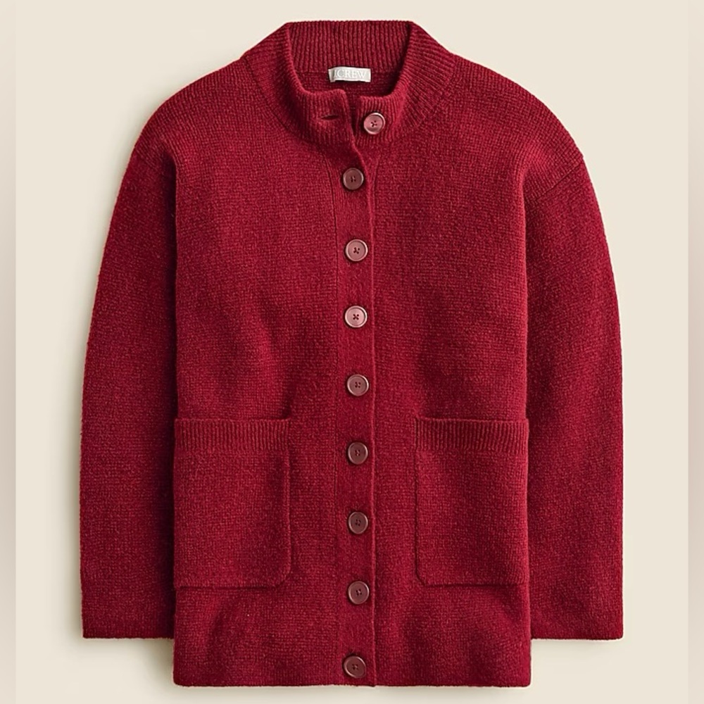 J.Crew Relaxed milano-stitch cardigan sweater